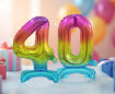Picture of STANDING FOIL BALLOON 4 RAINBOW 38CM